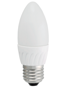 Лампа светодиодная C37 свеча 5 Вт 400 Лм 230 В 3000 К E27 IEK