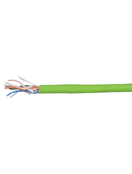 ITK Кабель связи витая пара U/UTP, кат.5E 4x2х24AWG solid, LSZH, 305м, зеленый