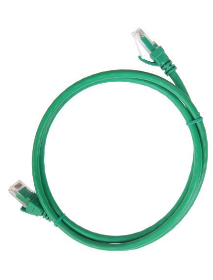 ITK Коммутационный шнур (патч-корд), кат.6 UTP, LSZH, 1м, зеленый